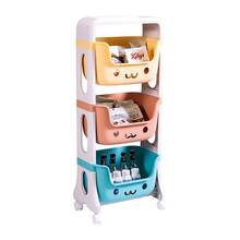 Rack de armazenamento de brinquedos para crianças quarto casa cabeceira lanches acabamento multi-camada macaron cor carrinho de armazenamento de piso 2024 - compre barato