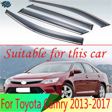 Para Toyota Camry 2013, 2014, 2015, 2016, 2017 Exterior de plástico visera ventilación tonos ventana protector de lluvia y sol Deflector 4 Uds 2024 - compra barato