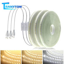 220V LED Strip 120LEDs 8W/m with EU Plug and Switch Not Dazzling Flexible LED Light Waterproof Outdoor Use LED Tape 2024 - buy cheap