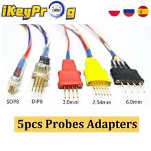 Adaptadores da ponta de prova do cabo de 5 pces iprog para xprog iprog pro v84 para cabos do ecu do em-circuito trabalha para iprog 5 sondas sem solda 2024 - compre barato