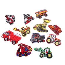 50pcs/lot Embroidery Patch Truck Engineering Vehicle Kids Clothing Decoration Sewing Accessory Iron Heat Transfer Applique Label 2024 - buy cheap