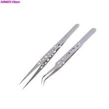 For Mobile Phone Repair Tools Hand Tools Electronic Tweezers Stainless Steel Precision Straight Curved Tweezers 2 Style 2024 - buy cheap