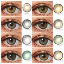 Линзы цветные Iris для макияжа глаз, контактные линзы ДНК, красота, косметика, цветные контактные линзы для глаз с радужной оболочкой, 2 шт., ежегодные цветные линзы для глаз 2024 - купить недорого