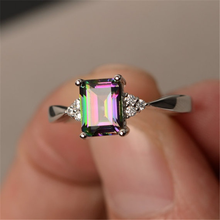 Новое модное мистическое разноцветное кольцо серебряного цвета, обручальные кольца для женщин, ювелирные изделия, аксессуары, подарки 2024 - купить недорого