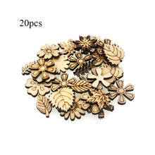 Shine 20 peças botões de madeira para artesanato acessórios decorativos scrapbooking costura de madeira botões de madeira para manualidades T-A 2024 - compre barato