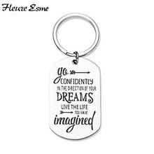 Inspirational Gifts Keychain Back To School Gifts for Son Daughter Pendant First Day of School Gifts for Teen Boys Girls Friends 2024 - buy cheap