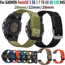 Correa de muñeca de nailon para Garmin Fenix 6X/Fenix 6/Fenix 6S, correa de reloj para Garmin Fenix 5X/Fenix 5/5S Fenix, nueva 2024 - compra barato