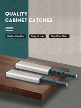 KAK 10PCS Cabinet Catches Stainless Steel Push to Open Hidden Cabinet Handle Soft Closer Cabinet Door Hardware 2024 - купить недорого