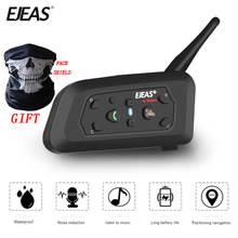 EJEAS V6 Pro Headset Helmet Bluetooth-compatible Interphone Multifunctio  Motorcycle Intercom VOX for 6 Riders 1200M Communica 2024 - buy cheap