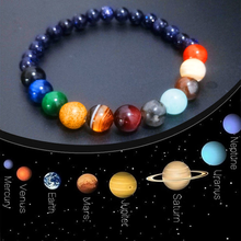 Lovers Eight Planets Natural Stone Bracelet Universe Yoga Chakra Galaxy Solar System Beads Bracelets for Men Women Jewelry 2024 - купить недорого