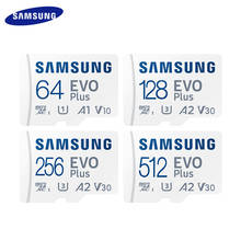 SAMSUNG EVO PLUS Memory Card 256GB High Speed 100 MB/S Micro SD Class 10 U3 TF Cards UHS-I 128G 64GB 32GB Micro SD Card 2024 - купить недорого