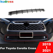 Накладка на решетку переднего нижнего бампера для Toyota Corolla Cross 2019, 2020, 2021, углеродное волокно, аксессуары для стайлинга автомобилей 2024 - купить недорого