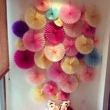 10cm 4" Tissue Paper Fans Pinwheels Hanging Paper Flowers DIY Crafts for Baby Shower Wedding Party Birthday Festival Decoration 2024 - buy cheap