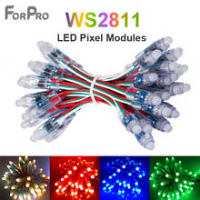 50pcs Addressable 12mm WS2811 Full Color LED pixel module 2811 IC DC5V  string IP68 rated RGB Digital  christmas Light 2024 - buy cheap