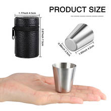 6 uds./4 Uds. Juego de tazas de acero inoxidable prácticas al aire libre de 30ml juego de chupitos Mini vasos para vino de Whisky juego de vajilla portátil 2024 - compra barato