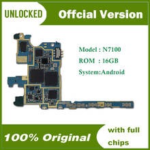 Placa-mãe para samsung galaxy note 2 n7100, versão europa, desbloqueada, 100% original, com chips, frete grátis 2024 - compre barato