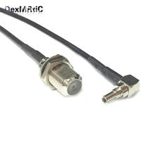 Модемный кабель 3G HUAWEI CRC9 под прямым углом к гнезду F, адаптер отрезок RG174, оптовая продажа, 20 см/50 см/1 м 2024 - купить недорого