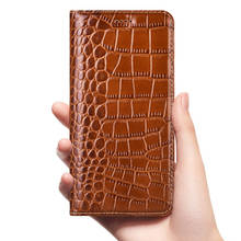 Crocodile Genuine Flip Leather Case For Meizu M3 M3S M5 M6 M15 15 16 16S 16T 16TH 16XS 17 18 Note 8 9 X8 Pro Lite Phone Cover 2024 - buy cheap