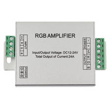 Led rgbw rgb controlador remoto amplificador 4 canal de saída dc12-24 v 24a led amplificador rgb rgw controlador remoto repetidor de energia 2024 - compre barato