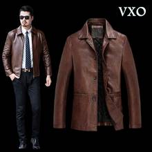 Men Leather Jacket Fashion PU Coat Men Soft Leather Outwear Male Business Casual Coats Men Winter Clothes 2024 - buy cheap