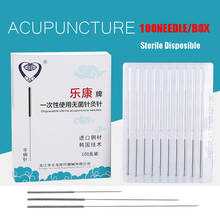 5*100 pçs/caixa acupuntura agulha descartável accupuncture beleza massagem ponto agulha punho de aço inoxidável 2024 - compre barato