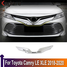 Для Toyota Camry LE XLE 2018 2019 2020 ABS Хромированная передняя решетка гриль крышка капота отделка внешние украшения аксессуары 2024 - купить недорого