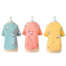 Pet Dog  Shirt 100% Cotton Tracksuit Doggie Pattern Cat Puppy T-Shirt Pajamas 5 Sizes 3 Colours 2024 - buy cheap