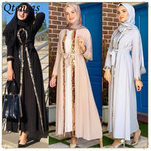 Abaya abierta Eid para mujer, Abayas musulmanas De Dubái, Turquía, vestido Hijab, ropa islámica, caftán, Vestidos De Moda Musulmana 2024 - compra barato