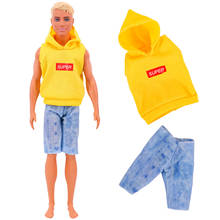Conjunto de roupa artesanal ken the boyfriend, roupas para barbie, acessórios de boneca, play house, vestir, brinquedo de crianças para meninas 2024 - compre barato