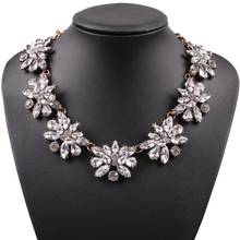 New Arrival Design Fashion Necklace Statement  Colorful Acrylic Crystal Pendant Necklace for Women Flower Jewelry Wholesale 2024 - buy cheap