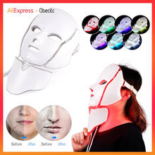 LED Facial Mask 3/7 Colors Photon Light Therapy Mask With Neck Whitening Firming Skin Wrinkle Removal Rejuvenation Beauty Tool 2024 - buy cheap