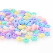 Spring Color 8*4mm 100pcs Flat Round Large Hole Spacer Beads Loose Acrylic Beads for Jewelry Makeing Handcraft Wholesale 2024 - buy cheap