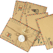80pcs/lot retro window kraft paper envelope paper bag air mail New Year gifts cover greeting cards envelope stationery wholesale 2024 - buy cheap