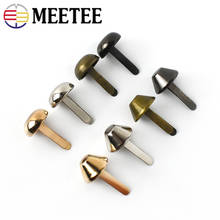 Meetee 100 pçs 10/12/15mm fivela de metal dois-pernas unhas rebite bolsa diy couro bagagem liga botão acessórios de ferragem bf203 2024 - compre barato