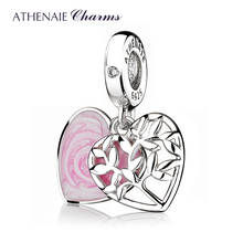 ATHENAIE Fashion New 925 Sterling Silver Clear CZ Tree of Love Dangle Charm fit Women Bracelets Necklaces DIY Jewelry 2024 - buy cheap