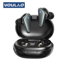 TWS наушники VUOLAO, беспроводные наушники с зарядной станцией, Bluetooth 5,0, спортивные водонепроницаемые стереонаушники 9D, гарнитура с микрофоном 2022 - купить недорого