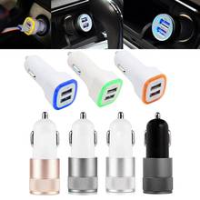 2019 Hot Sale New Universal LED Light Double 2 Port 2.1A+1A USB Car Charger For Samsung Apple Cell Phone 2024 - compre barato