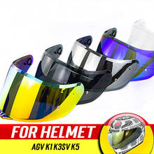 Capacete de moto viseira lente para agv k1 k3sv k5 capa revo lente escudo rosto cheio capacete da motocicleta viseiras casco 2024 - compre barato