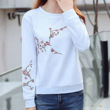 Shintimes Embroidery Women T Shirt Long Sleeve Tees Cotton O Neck Ladies Tops Spring Autumn Woman Clothing 2022 Poleras Mujer 2024 - buy cheap