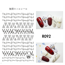 3d preto unhas arte manicure volta cola decalque decorações design etiqueta do prego para unhas dicas beleza 2024 - compre barato