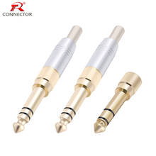 2pcs/1set 3Poles Stereo Jack 1/4" 6.35mm to 1/8" 3.5mm Jack with Spring Tail 6.5mm Male to 3.5mm Male Audio Connector Set 2024 - buy cheap