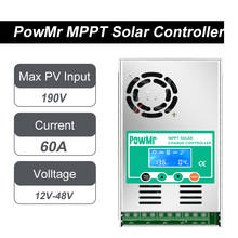 PowMr MPPT 60A 50A 40A 30A LCD Solar Charge Controller 12V 24V 36V 48V Auto Solar Panel Battery Charge Regulator for Max 190V 2024 - buy cheap
