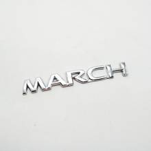 Наклейка на заднюю панель из хромированного АБС-пластика, эмблема, логотип, подходит для Nissan March 2024 - купить недорого