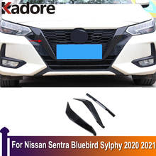 For Nissan Sentra Bluebird Sylphy 2020 2021 Front Bumper Molding Grill Trim Cover Stickers Garnish Car Accessories 2024 - buy cheap