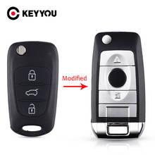 KEYYOU Новый 3 кнопки флип корпус автомобильного ключа дистанционного управления для Hyundai Avante I30 IX35 Kia K2 K5 Sorento Sportage складной чехол для дистанционного ключа 2024 - купить недорого