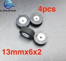 4pcs 13mmx6x2 rubber pinch roller for belt pulley audio player tape recorder cassette deck Stereo 2024 - buy cheap