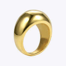 Женское кольцо ENFASHION, простое кольцо из нержавеющей стали золотого цвета в стиле панк, минималистичные модные ювелирные изделия, подарки R194022 2024 - купить недорого