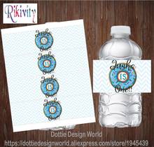 30/20 Customize Donut Boy Birthday Party Water Bottle Wine Labels Candy Bar Wrapper Stickers Baby Shower Party Favor Decoration 2024 - buy cheap