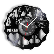 Ace Of Spades-Juego de cartas de juego, arte de pared, reloj de pared, sala de juegos, decoración, disco de vinilo, reloj de pared, póker, regalo 2024 - compra barato