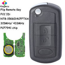 KEYECU Flip Remote Key With 3 Buttons 315MHz 433MHz PCF7941 for Land Rover LR3 Range Rover Sport 2005-2009 Fob NT8-15K6014CFFTXA 2024 - buy cheap